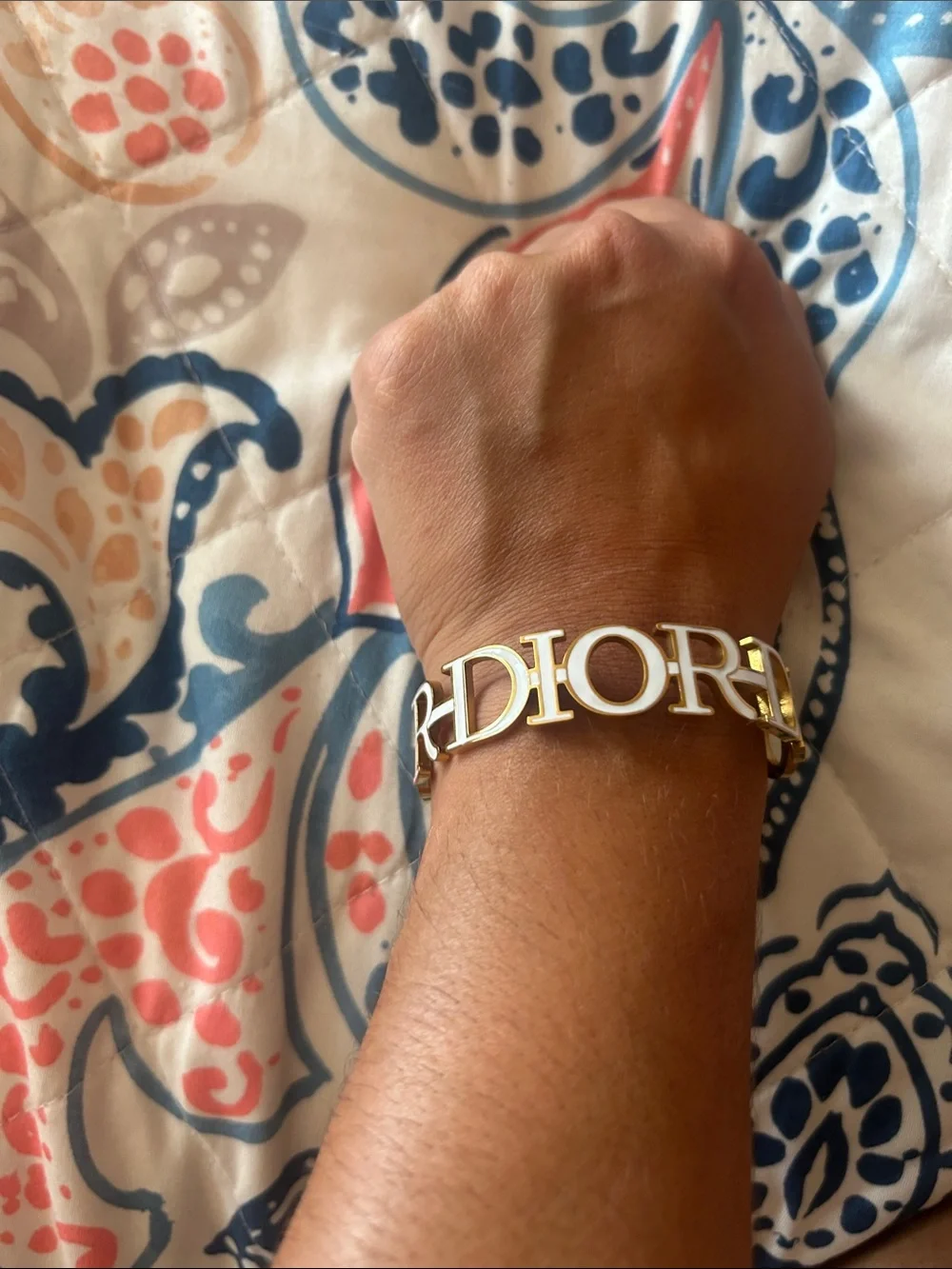 Gold Logo Cuff Bracelet